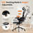 High Back Desk Chair With Adjustable Lumbar Support & Headrest,Comfortable Mesh Computer Chair With Soft Flip Up Arms, Adjustable Height And 120Â°Tilt-346061588