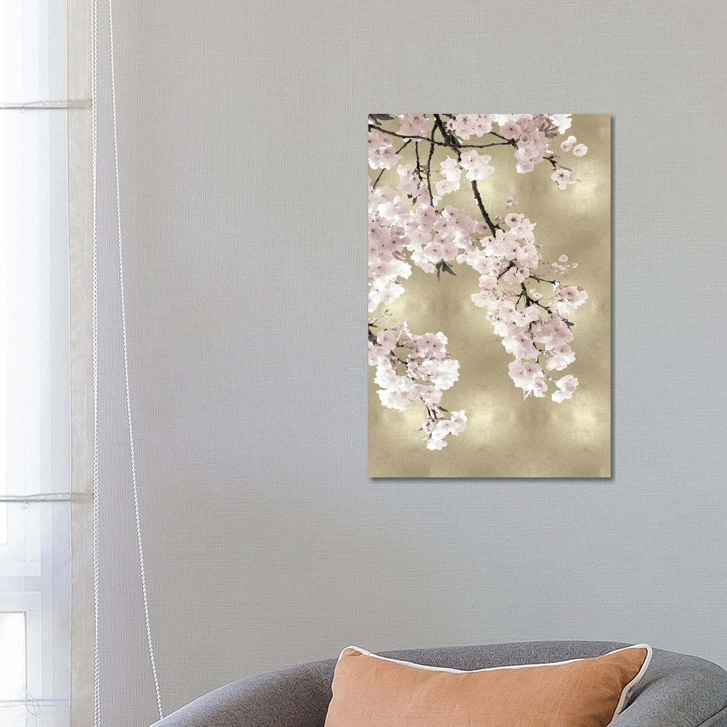 Ophelia & Co. Pink Blossoms on Gold I - Wrapped Canvas Photograph ...