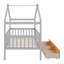 Lit simple en bois avec deux tiroirs