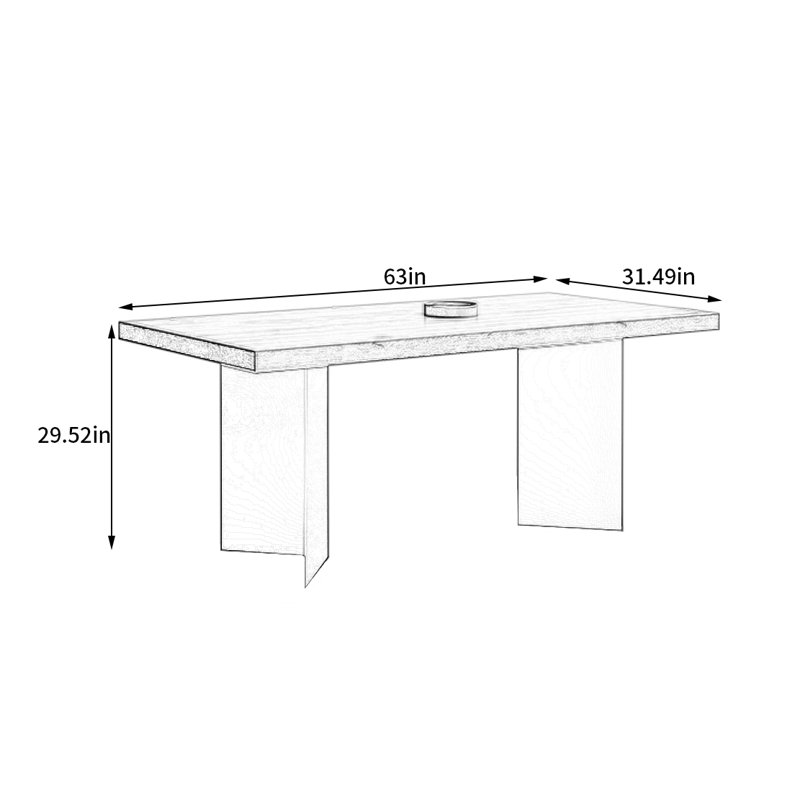 Dining Table, 31.49" W x 63" L