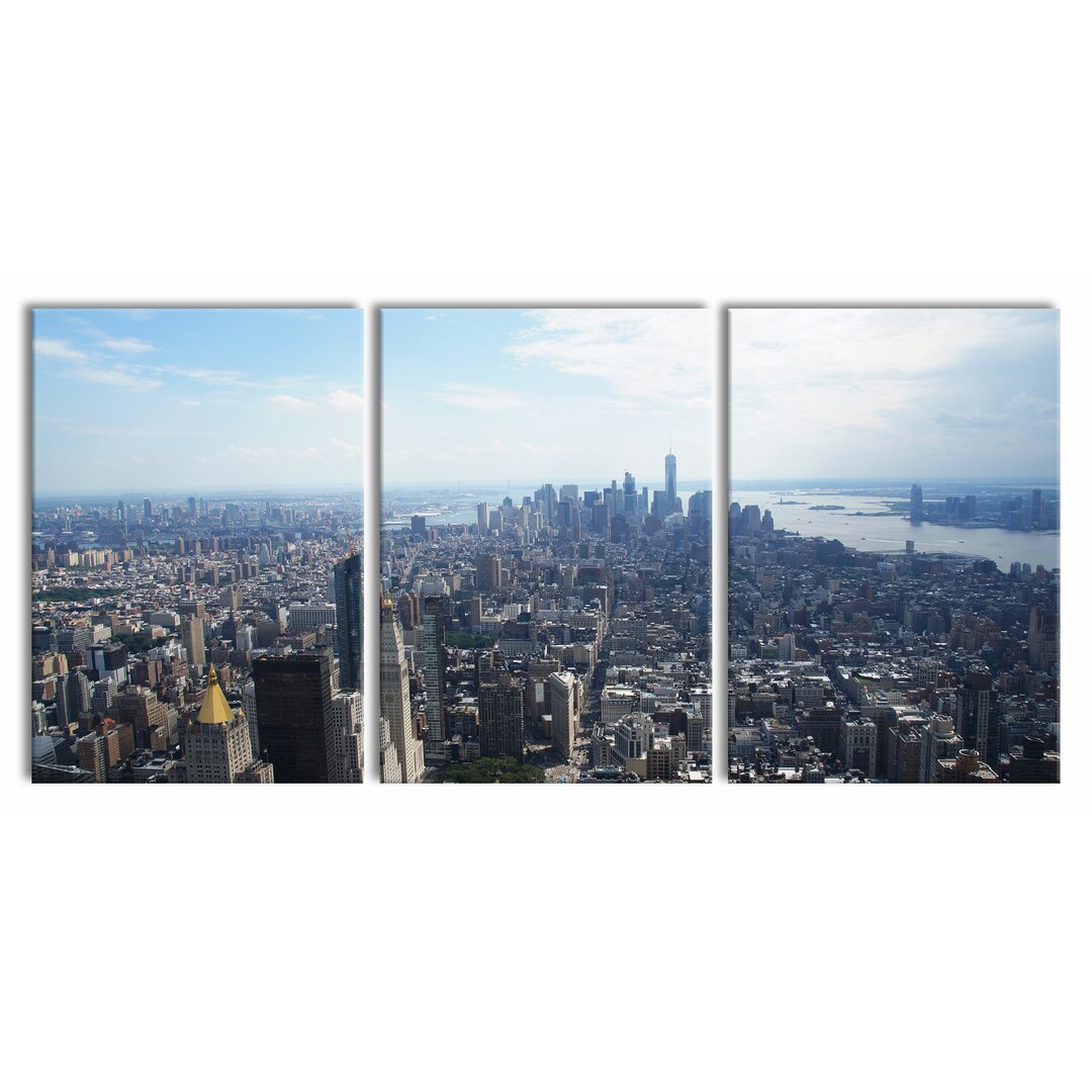 3-tlg. Leinwandbilder-Set New York City Panorama