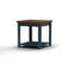 Table d'appoint 24 pouces, aucun assemblage requis, denim bleu et finition whisky-1956744256