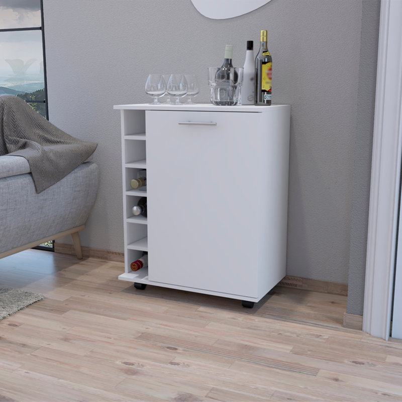 Chariot-bar, salon, blanc, Blanc