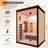 2 Person Rectangle Home Far Infrared Sauna With Canadian Hemlock Wooden
