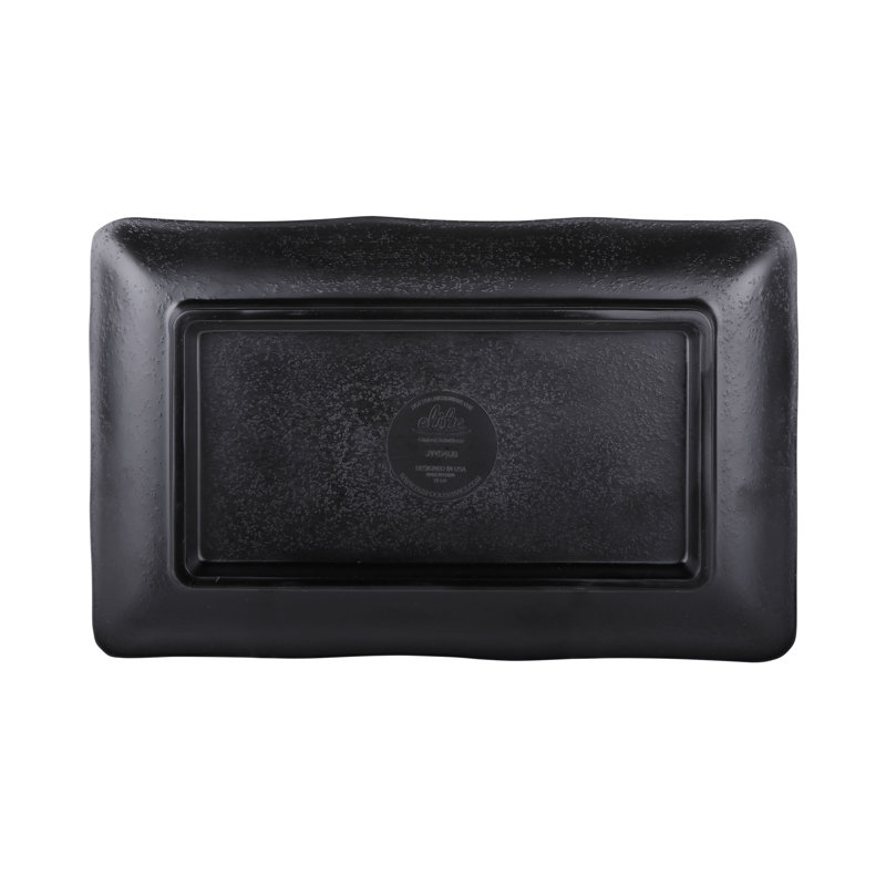 Elite Global Solutions Zen Melamine Platter, Black
