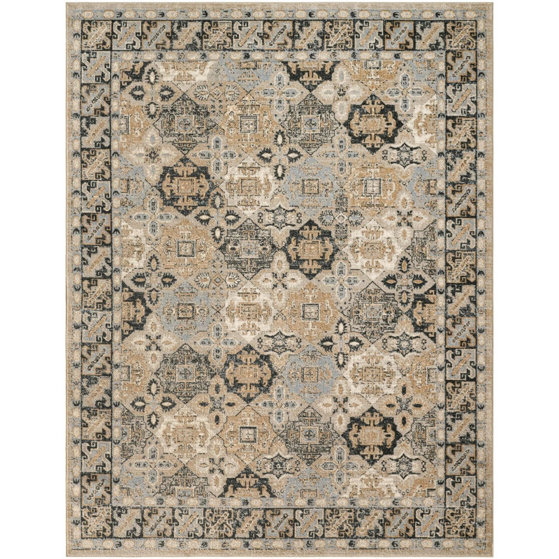 Taslin Rug, Vintage/Neutral Tone, Rectangle 7'10'' x 10'