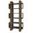 Modern Walnut & Anthracite Bookshelf, 31.5 x 63.0 x 11.3 inches | 100% Melamine Coated Particle Board, Thickness: 0.7 inches | Numerous Shelves, Wall-Mountable | Stylish Storage Solution for Home & Office