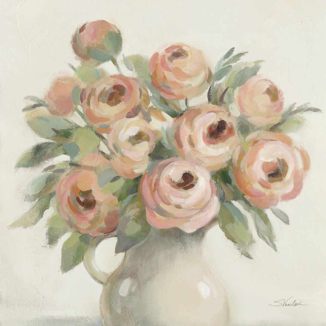 Leinwandbild Blush Flowers in a Jug