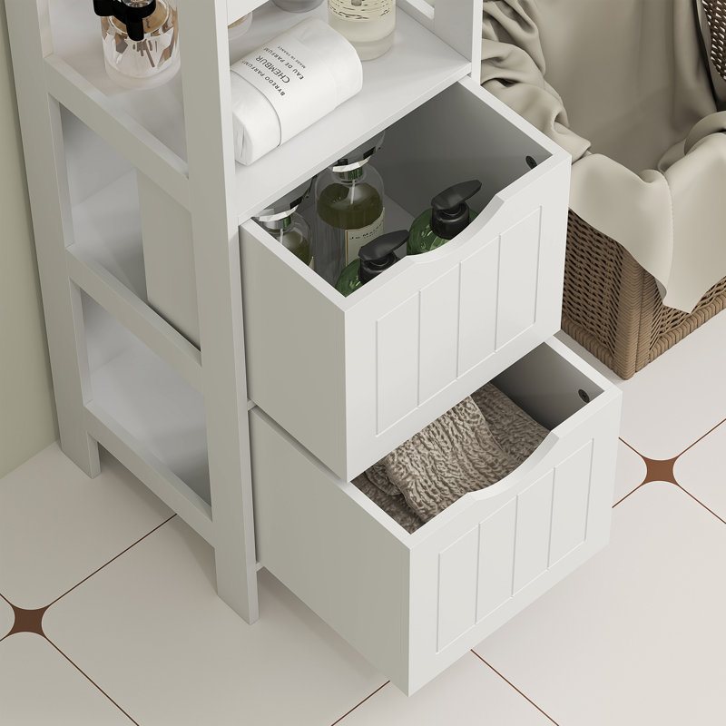 Armoire de rangement blanche peu encombrante, conception compacte en MDF, élégance moderne