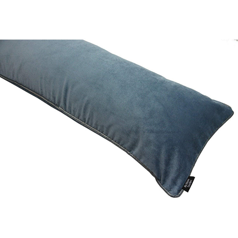 Rectangular Lumbar Cushion, Petrol Blue