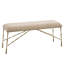 Spike Bench w/Muslin Cushion-Antique Brass-Lg