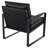 Rosalind Upholstered Track Arm Accent Chair Black-1890777990