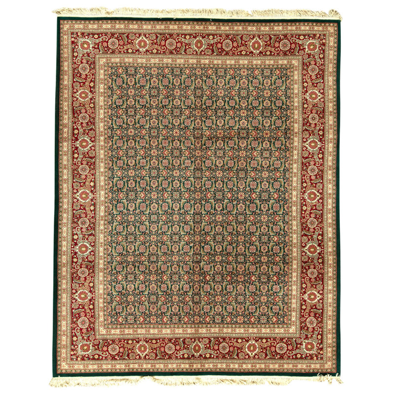 Tapis ivoire noué à la main de haute qualité