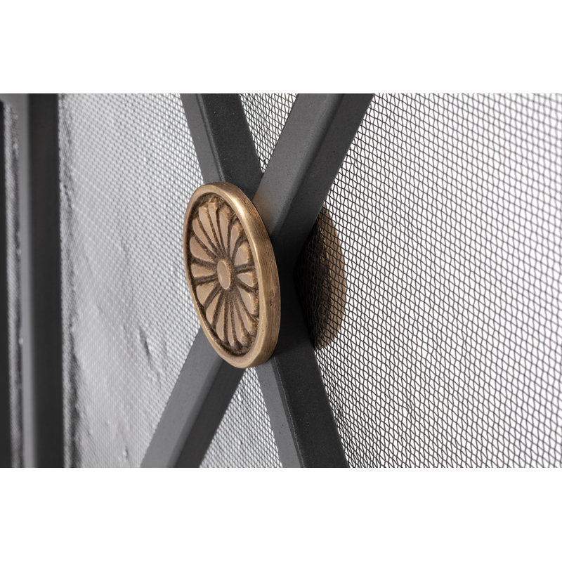 Single Panel Iron Fireplace Screen
