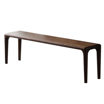 Modern Minimalist Walnut Wood Long Bench