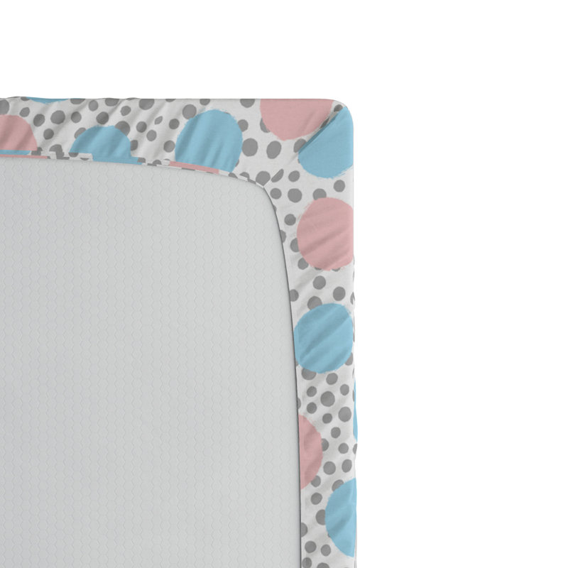 Microfiber Polka Dots Fitted Sheet, Full Fitted Sheet