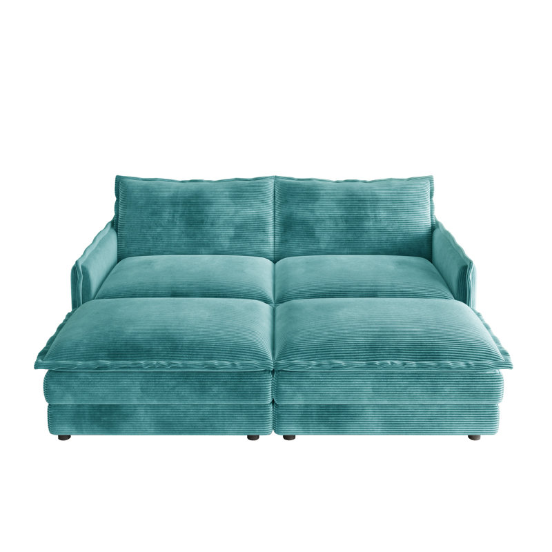 Flâneuse rembourrée, Bleu