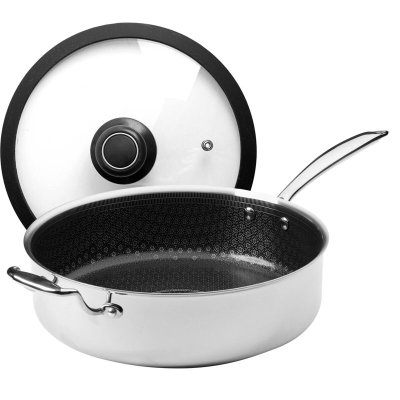 Ceramicqr, Saute Pan W/ Lid, 11" Dia.