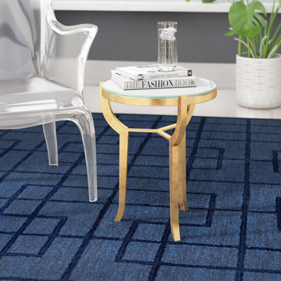 Oxendine Glass Top End Table