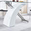 Table de salle à manger rectangulaire avec plateau en verre contemporain