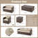 Aun 7 - Person Patio Conversation Sets with Cushions