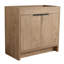 Meuble-lavabo imitation chêne de 36 po avec tablettes réglables - style moderne Bvb02436imo