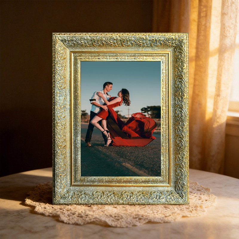 Cadre photo de table antique 1 PC 11 "x 14" avec affichage horizontal ou vertical, Antique Gold, 1, 11" W x 14" H