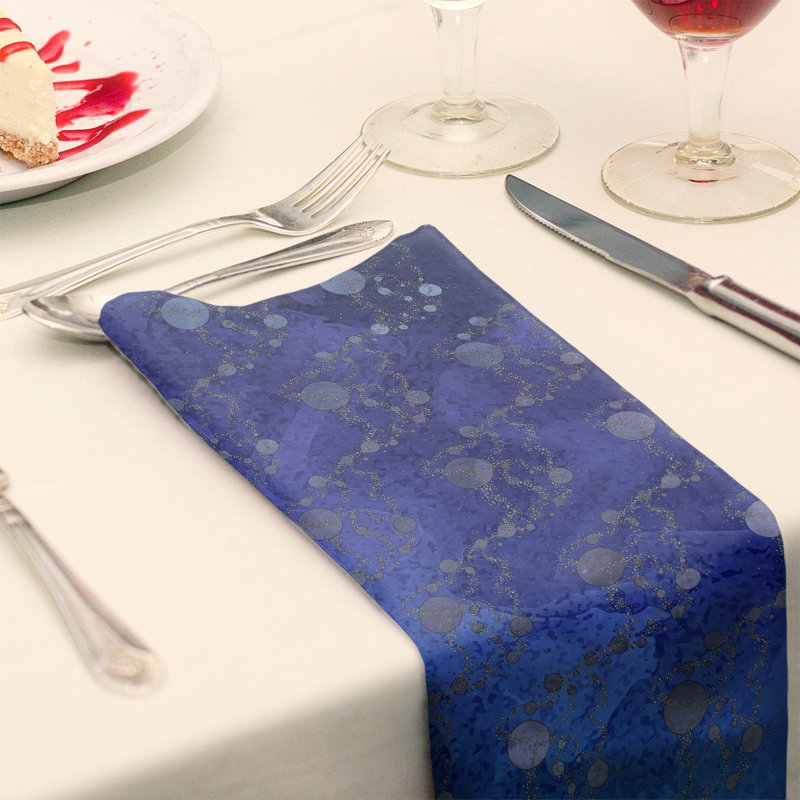 Serviette de coton de planètes stars, H 0,1 po x l 10 po x P 10 po, Dégradé bleu, Sergé de coton