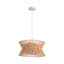 Lustre cylindrique de style campagne moderne à 3 lumières de 18 po avec bois massif Arba pour salle à manger Arba-1866210965