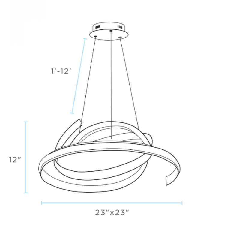 Prattsville Dimmable Integrated LED Chandelier, Black