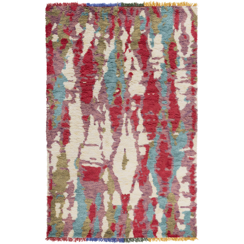 Brocket Wool Abstract Indoor Rug, Rectangle 2' x 3'