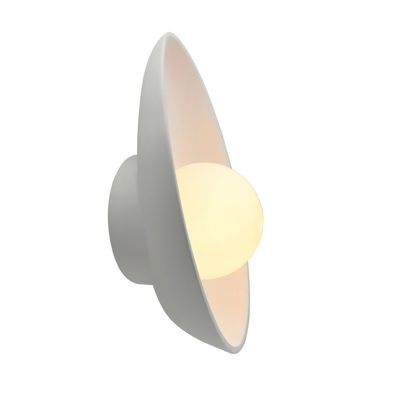 Azem Ceramic Wall Sconce, Matte White