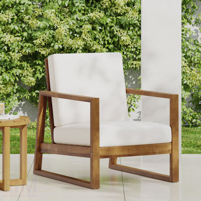 BELGIAN CLUB CHAIR, Durable Acacia Wood With Slat Design For Outdoor Relaxation And Style