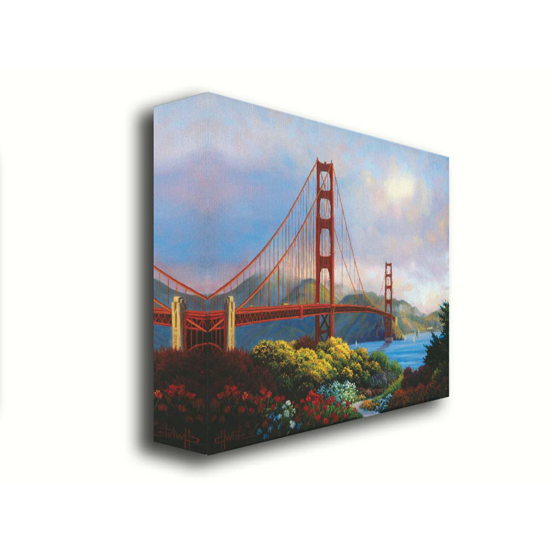 «Morning at the Golden Gate» par Charles White, Toile non encadrée, Pas de tapis, L 20 po x H 16 po