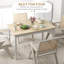 Pimenta Dining Table Farmhouse Kitchen Table w/ Wood Frame for Dining Room
