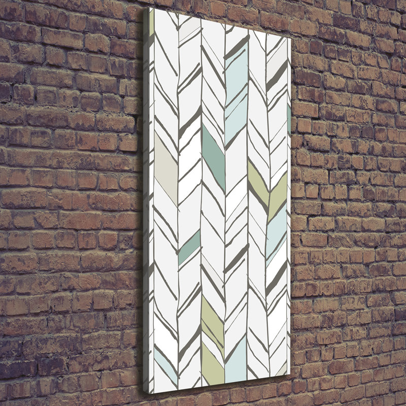 Herringbone Pattern - Wrapped Canvas Print