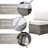 Apphi 8 - Person Outdoor Steel Wicker Fire Pit Conversation Set - Gray