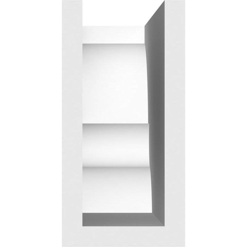 Queue de chevron standard en PVC de qualité architecturale Asheboro, H 6 po x L 3 po x P 12 po