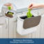 Petite poubelle suspendue avec couvercle en acier inoxydable, bac à compost sans odeur, poubelle peu encombrante pour armoire, sous évier, véhicule récréatif, salle de bain-121471396-121471393