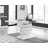 Everson Large High Gloss Extendable Dining Set with 6 Luxury Faux Leather Upholstered Dining Chairs-1468102635