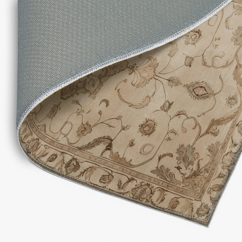 Tapis gris d'intérieur et d'extérieur Tabriz, Rectangulaire 2 pi x 3 pi