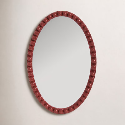 Varsha Oval Glossy Navy Mirror