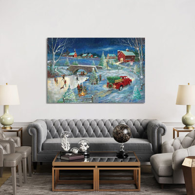 «Warm Holiday Memories», reproduction d'art sur toile tendue