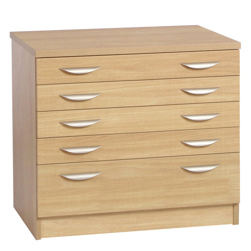 Barcomb 85cm Wide 5 -Drawer File Cabinet, Classic
