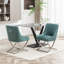 Chaise d'appoint rembourrée en velours Elian-293064304