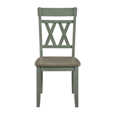 Modern Farmhouse Dining Chairs Set of 2 - Wood Frame with Classic X-Back Design, Contemporary Side Chairs for Dining Room