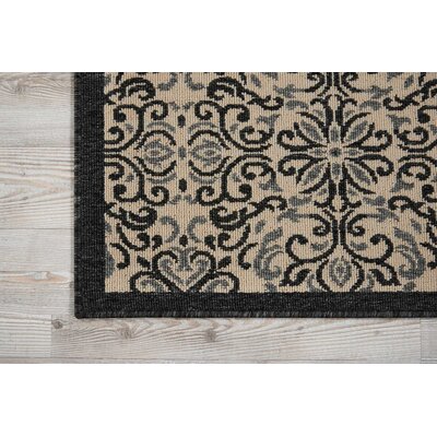 Charlton Home® Ashby Ivory/Charcoal Indoor/Outdoor Rug & Reviews | Wayfair