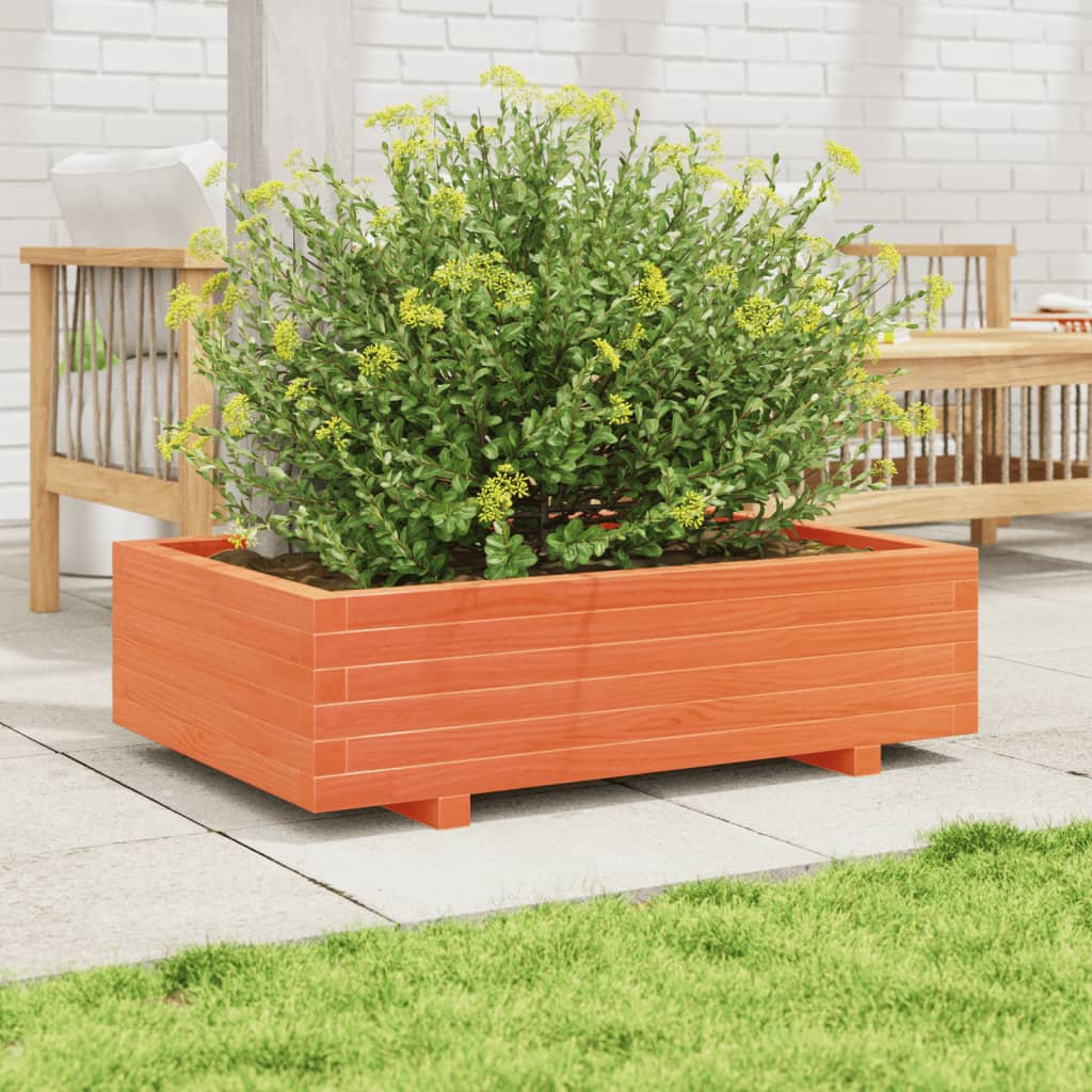Vidaxl (Wax Brown, 90 X 60 X 26.5 Cm) Garden Planter Outdoor Flower Pot Planter Pot Wax Brown Solid Wood Pine - Image 2