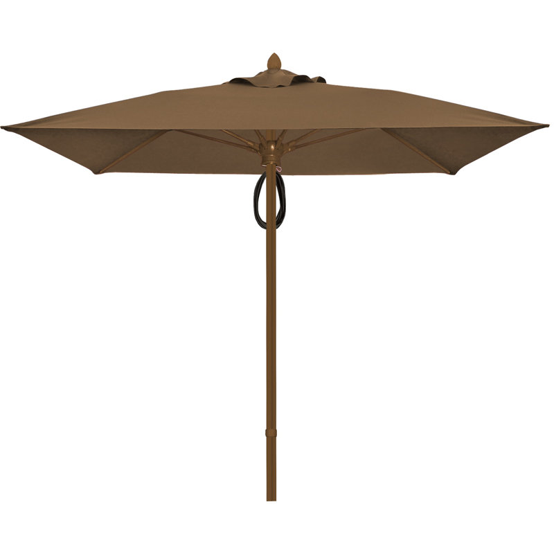 Parasol de marché carré 6 pi Prestige, Bronze champagne, Cacao