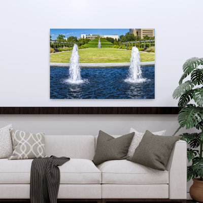 Fountains In Hermann Park, Houston, Texas, Usa Contemporary City Architecture Wall Art